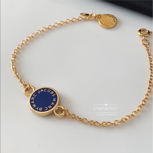 Marc Jacobs Jewelry - Marc Jacobs navy blue color logo charm bracelet